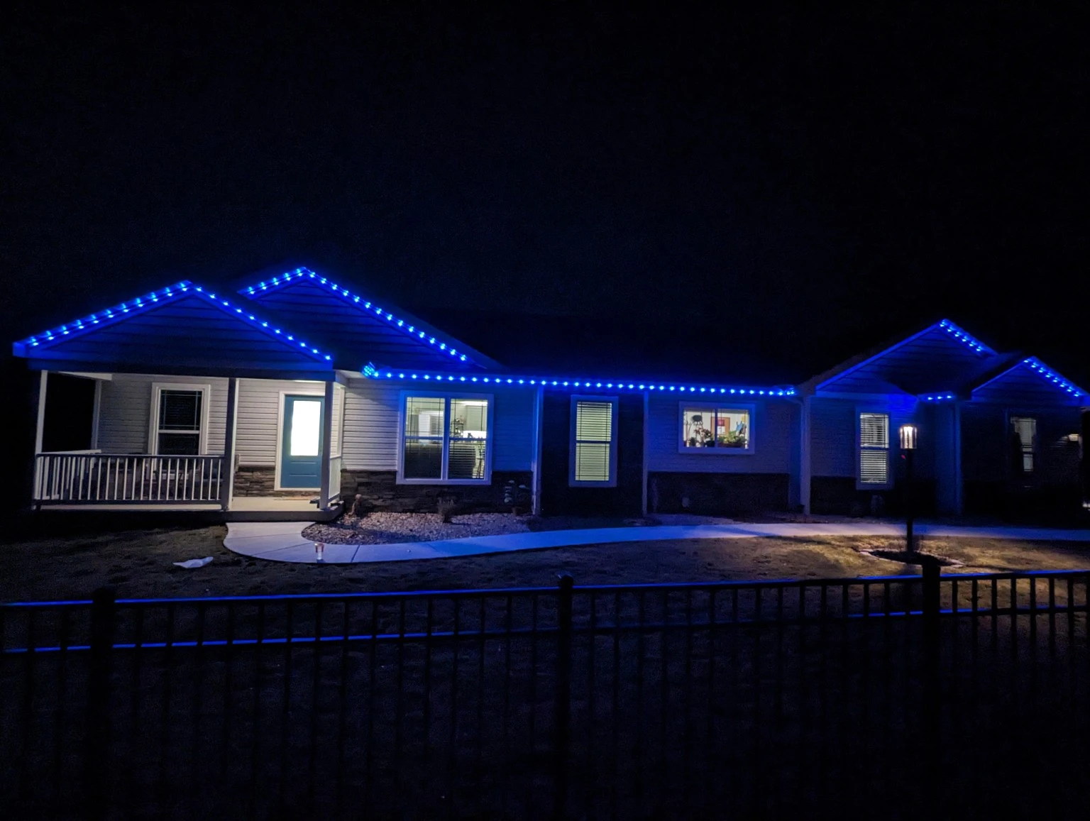 Another actual installation with a classic blue roofline